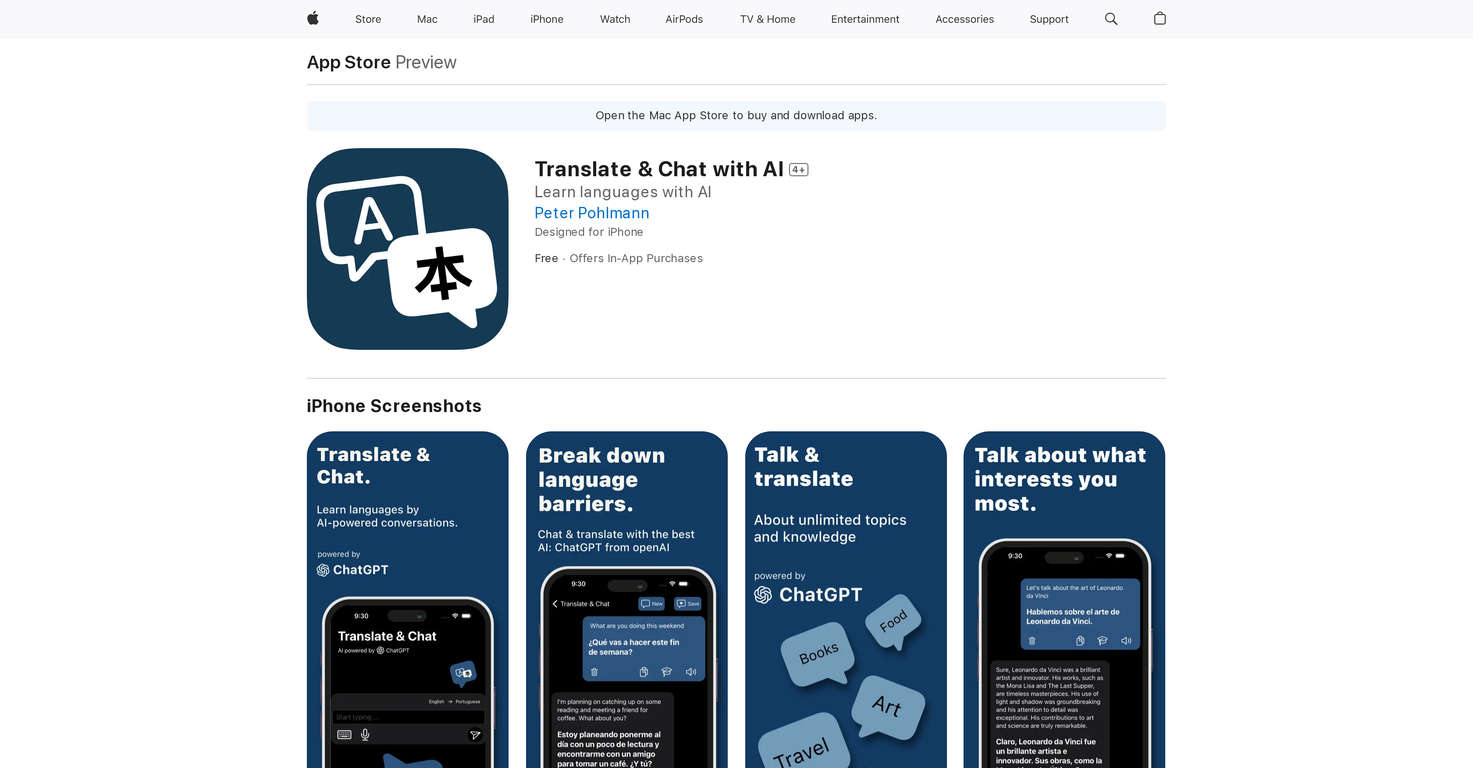 Translate & Chat with AI screenshot