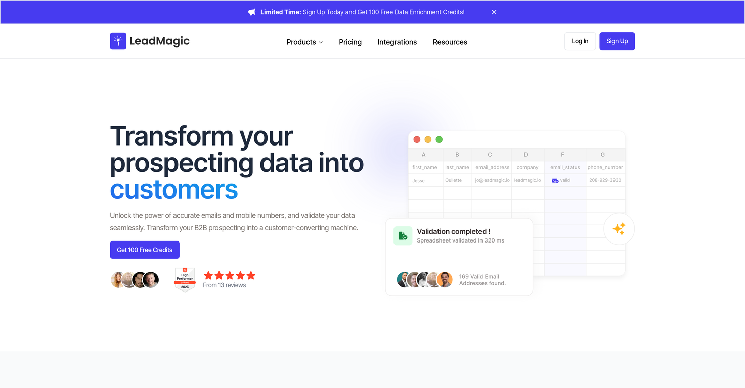 LeadMagic screenshot