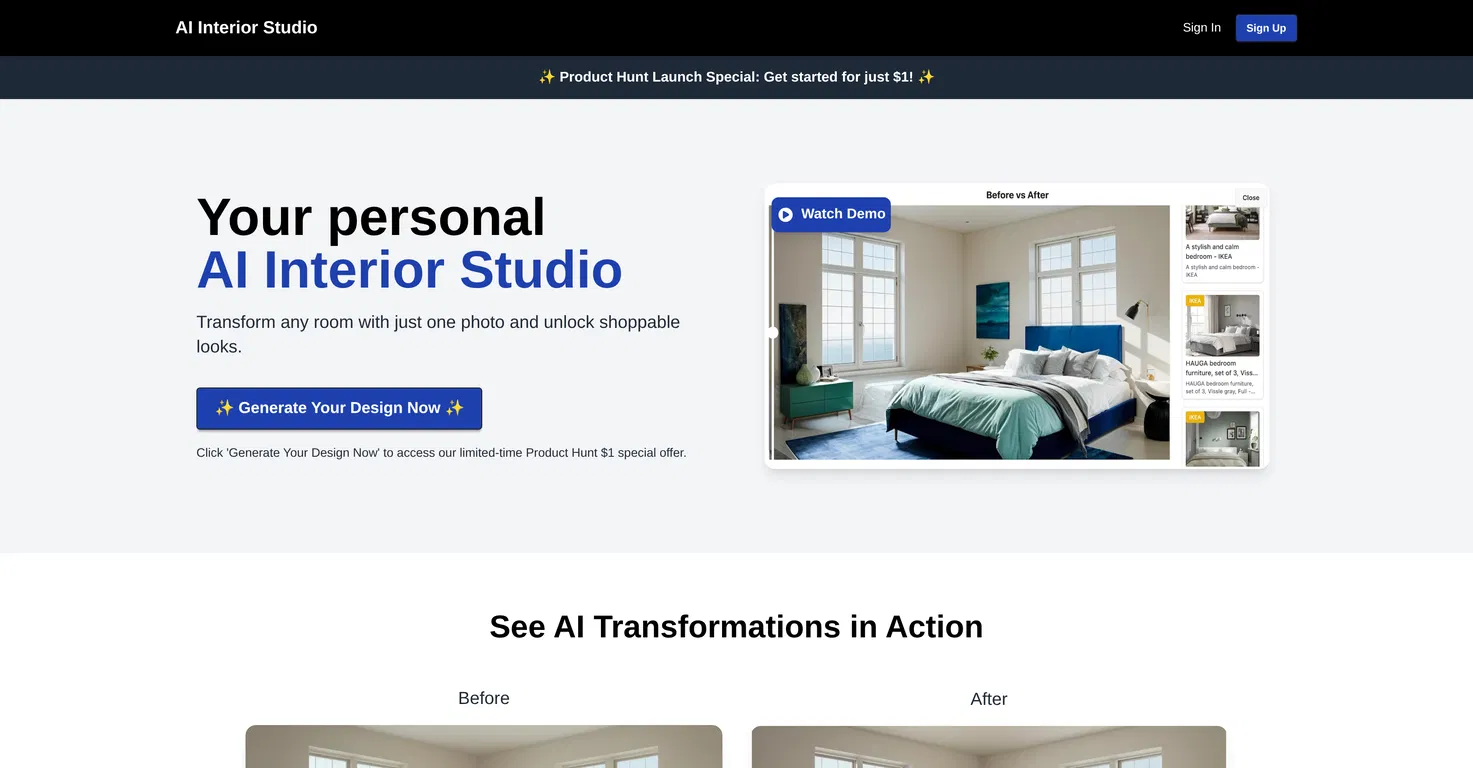 AI Interior Studio screenshot