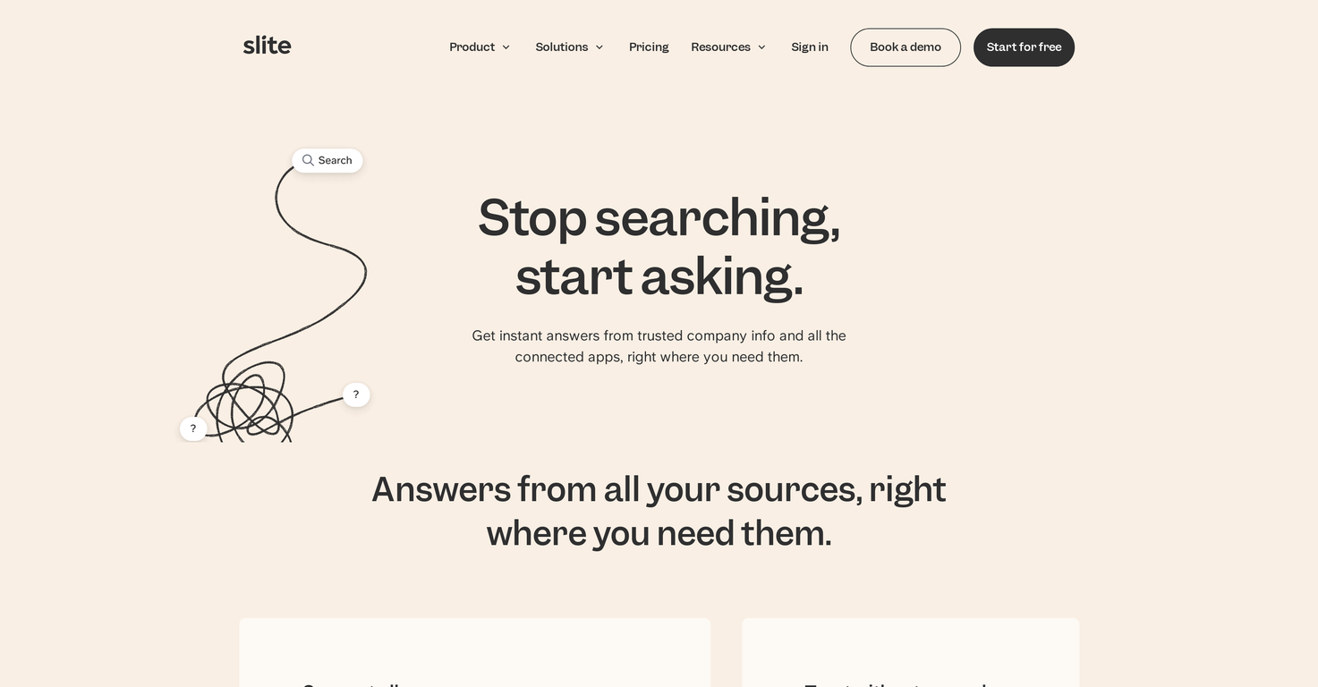 Ask by Slite screenshot