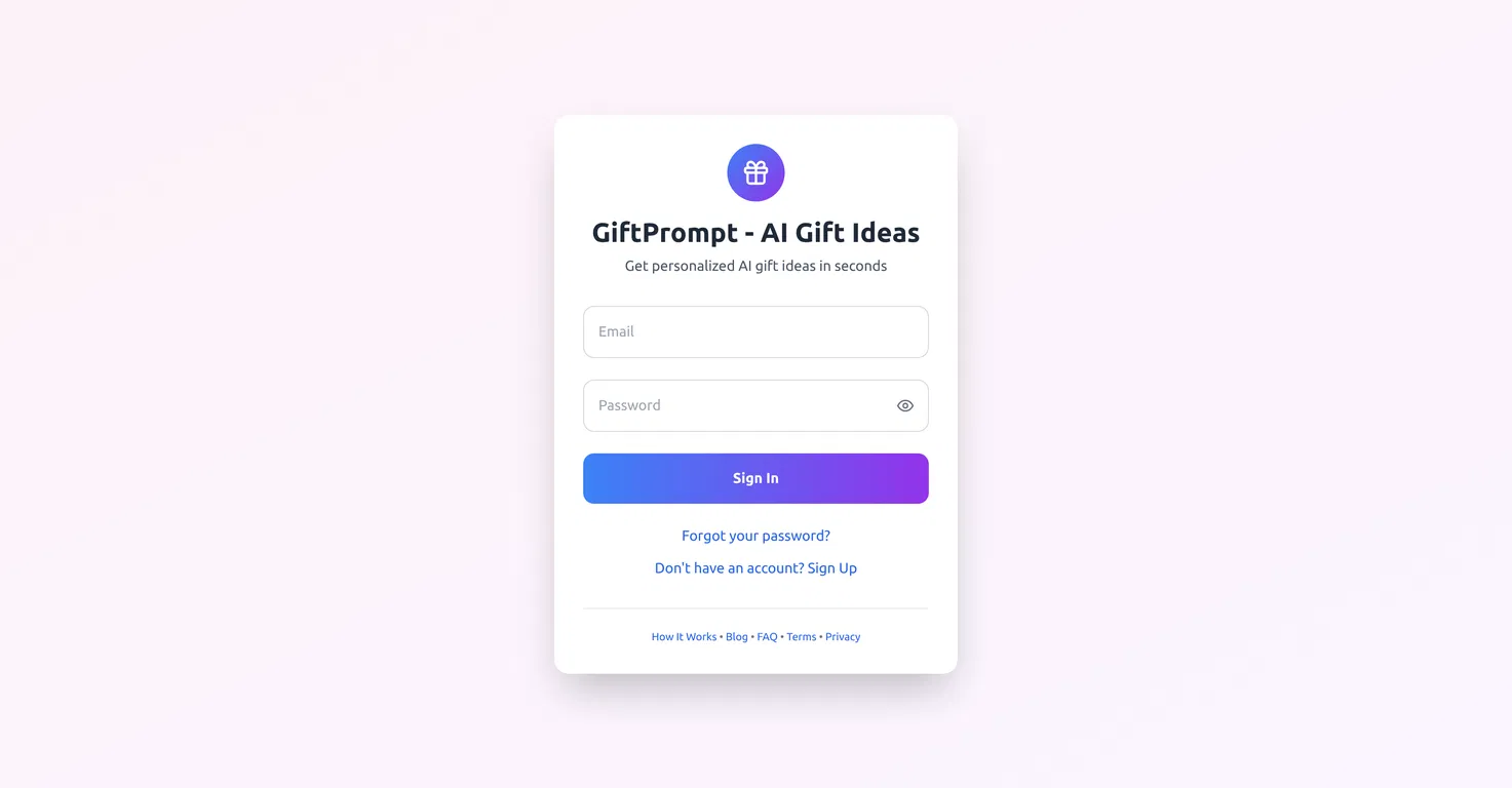 GiftPrompt screenshot