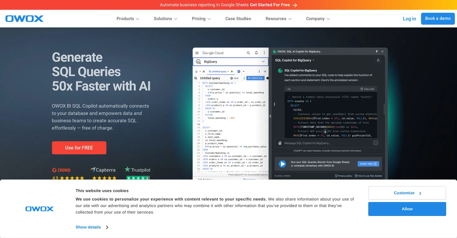 OWOX screenshot