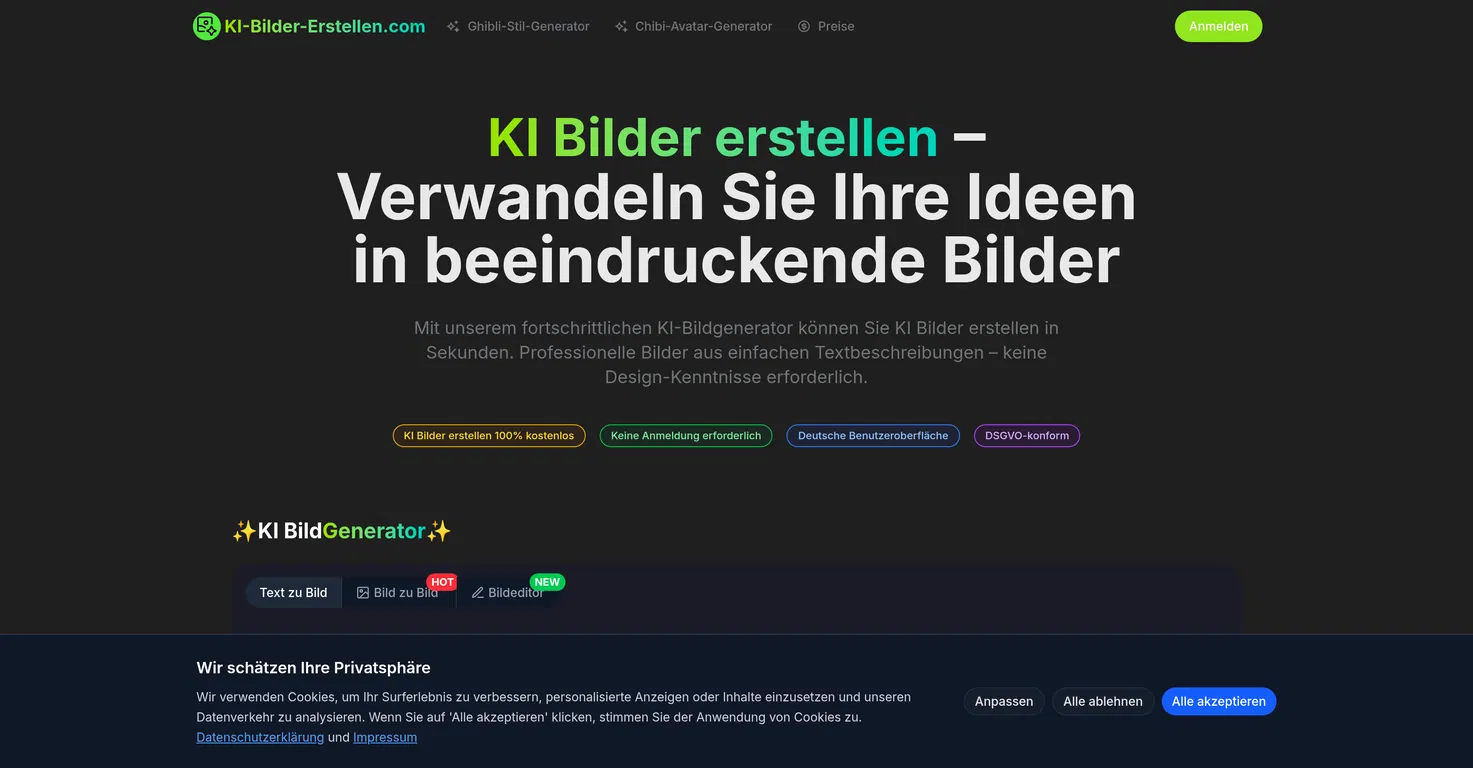 KI-Bilder-Erstellen.com screenshot