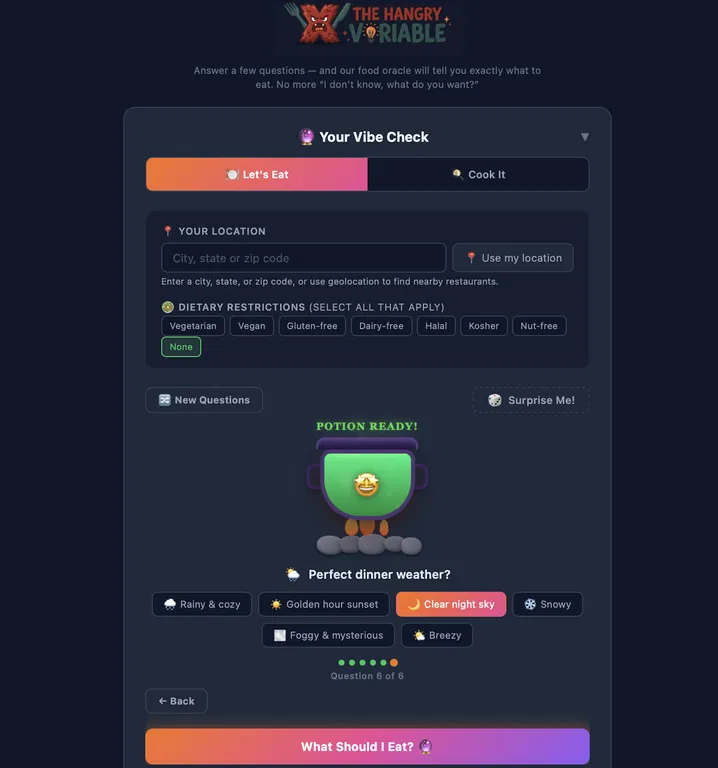 The Hangry Variable screenshot