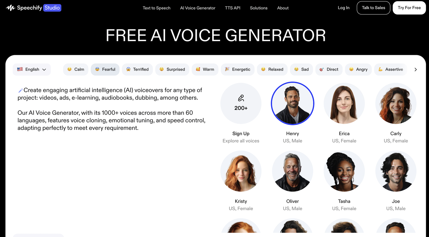 Speechify Studio screenshot