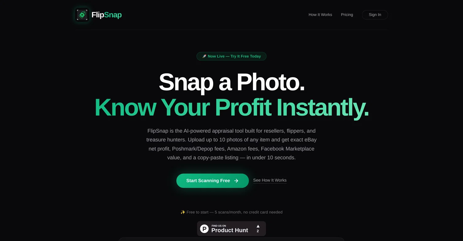 FlipSnap screenshot