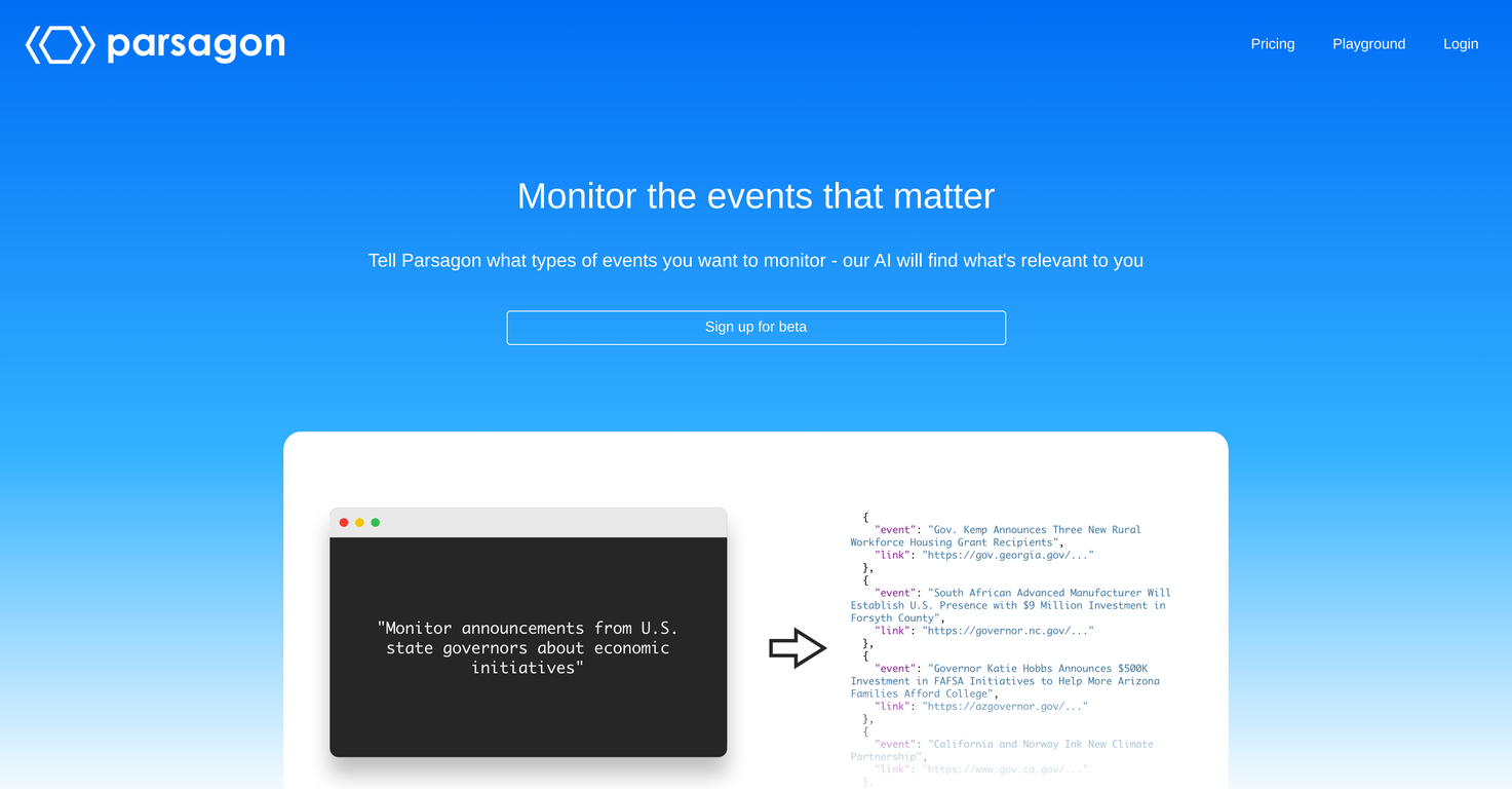 Parsagon screenshot