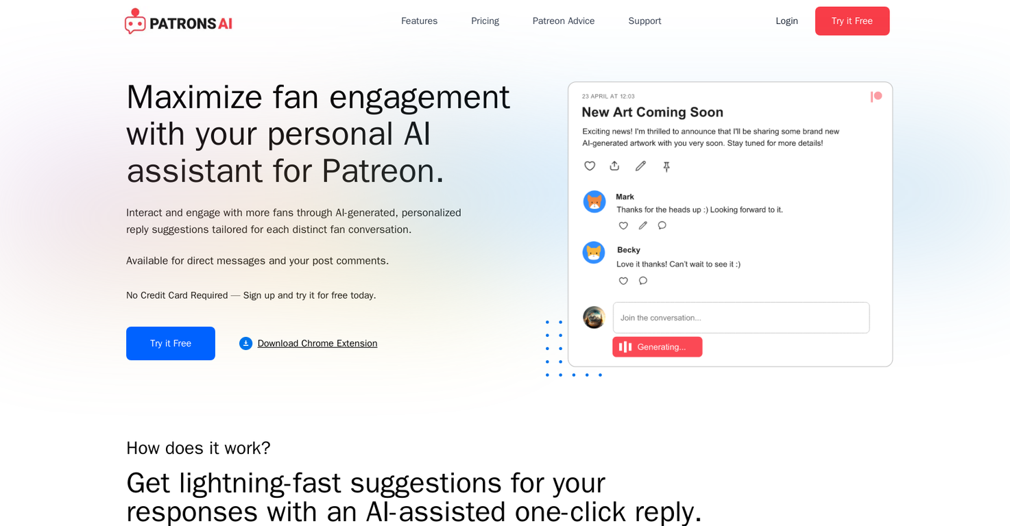 PatronsAI screenshot