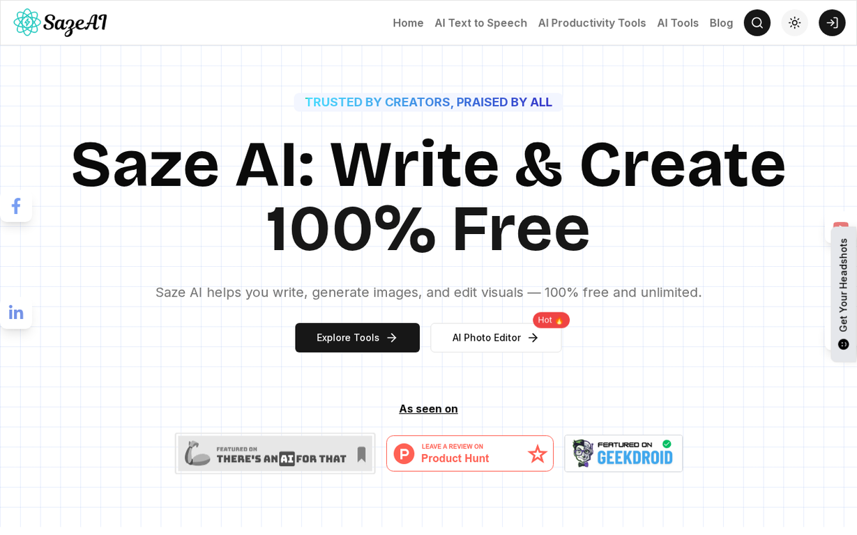 Saze AI screenshot