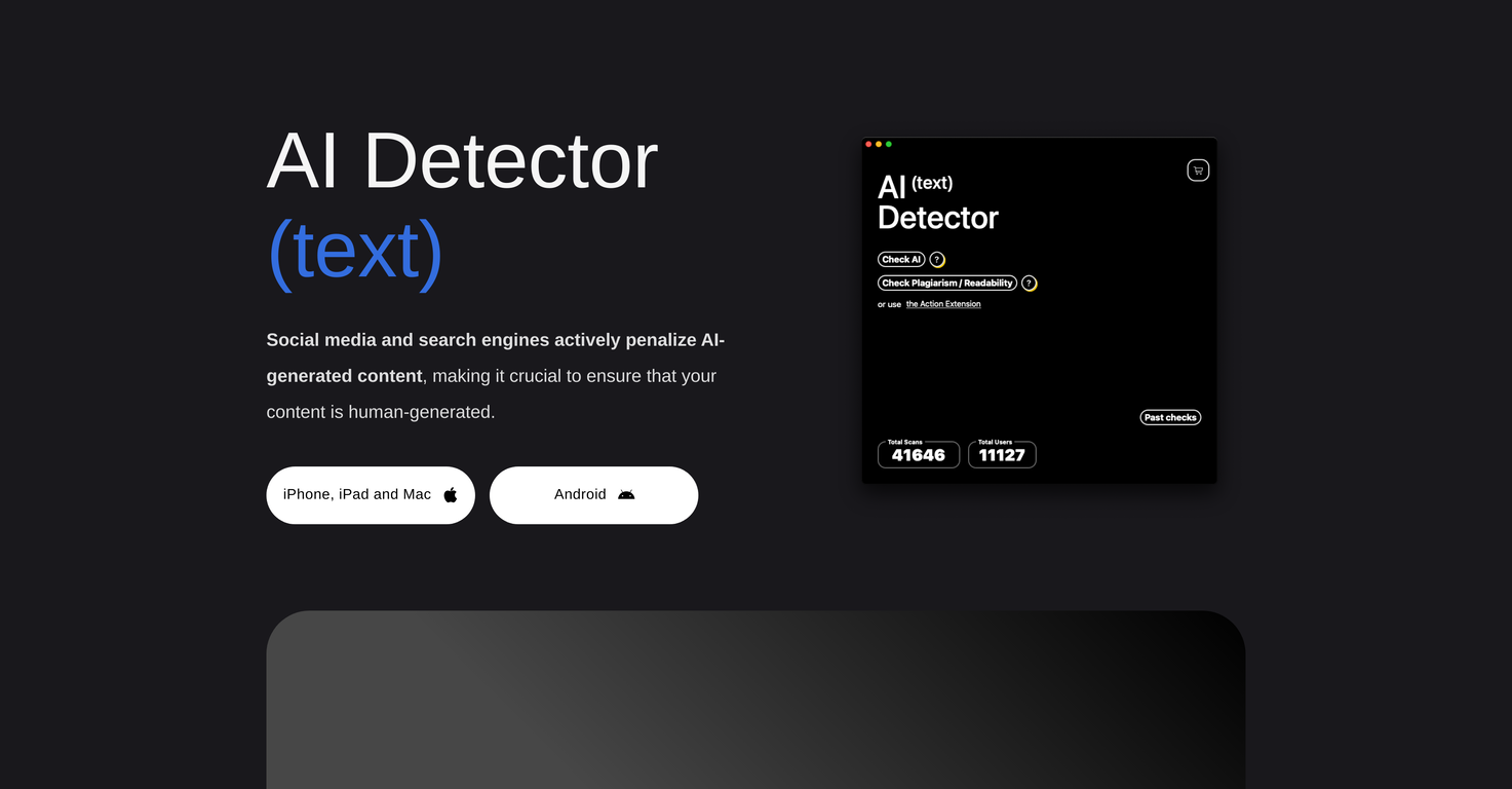 AI Text Detector screenshot