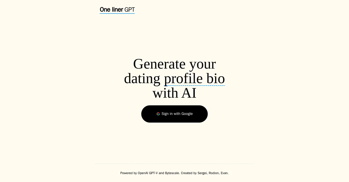 OneLiner screenshot