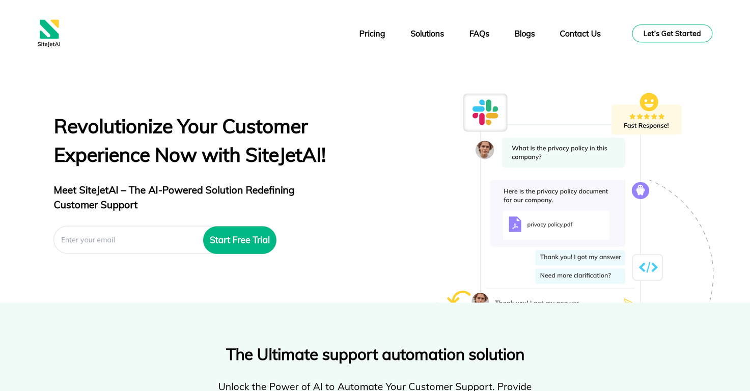 SiteJetAI screenshot