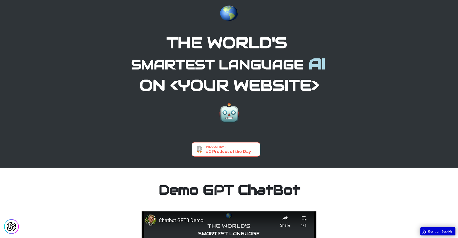 Chatbot GPT3 Plugin screenshot