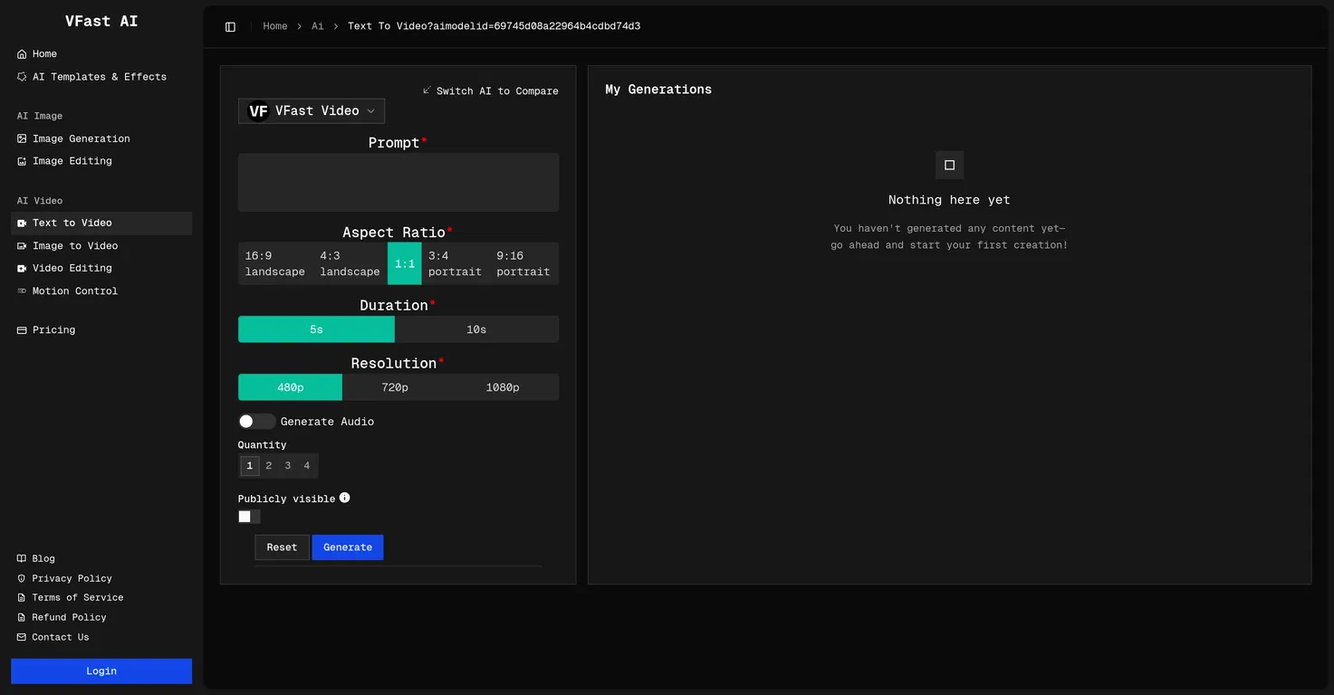 VFast Text2Video screenshot