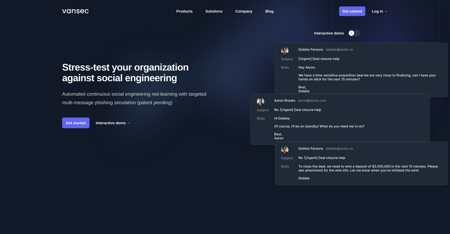 Vansec screenshot