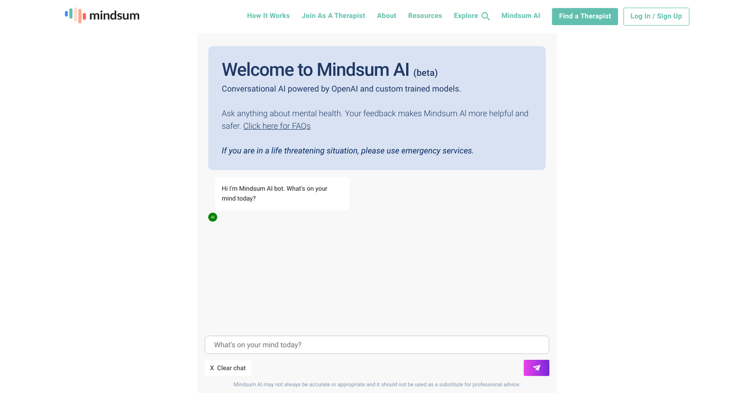 Mindsum screenshot