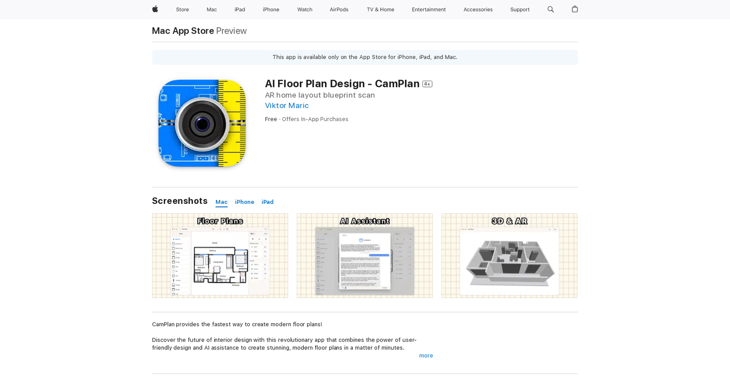 CamPlan AI screenshot