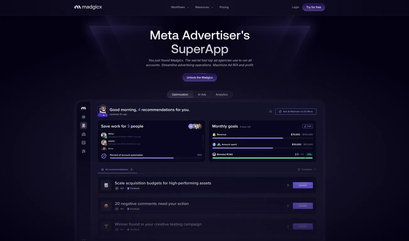 Madgicx screenshot