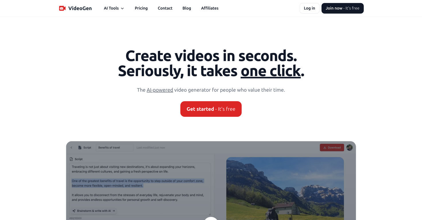 VideoGen screenshot