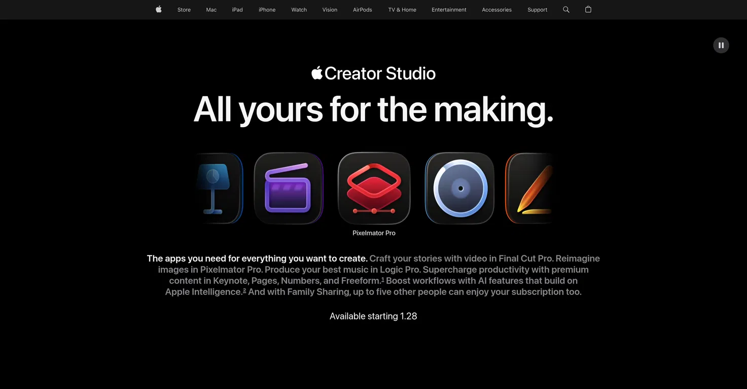 Apple Creator Studio screenshot