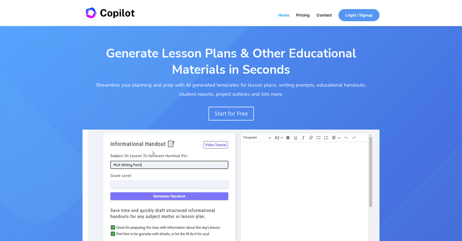 Education CoPilot screenshot