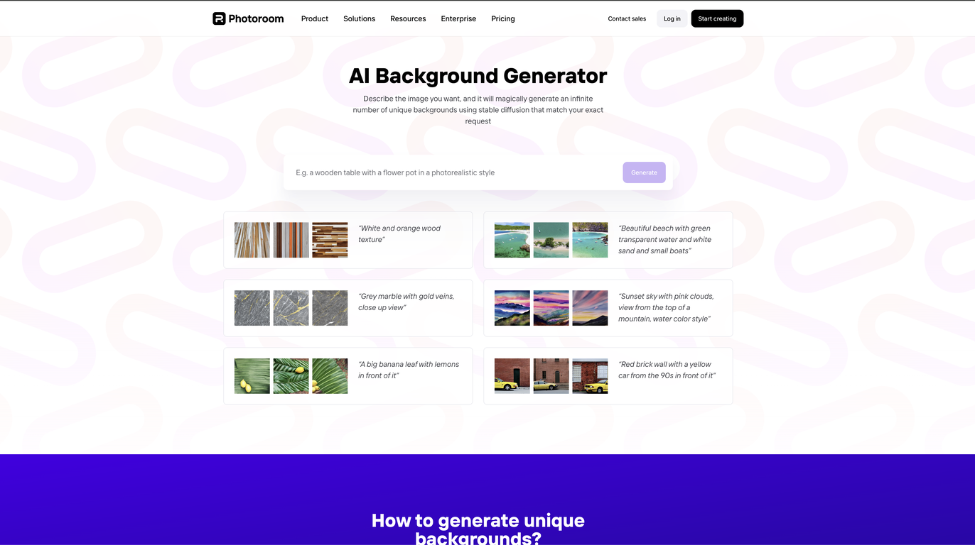 AI Background Generator by PhotoRoom screenshot