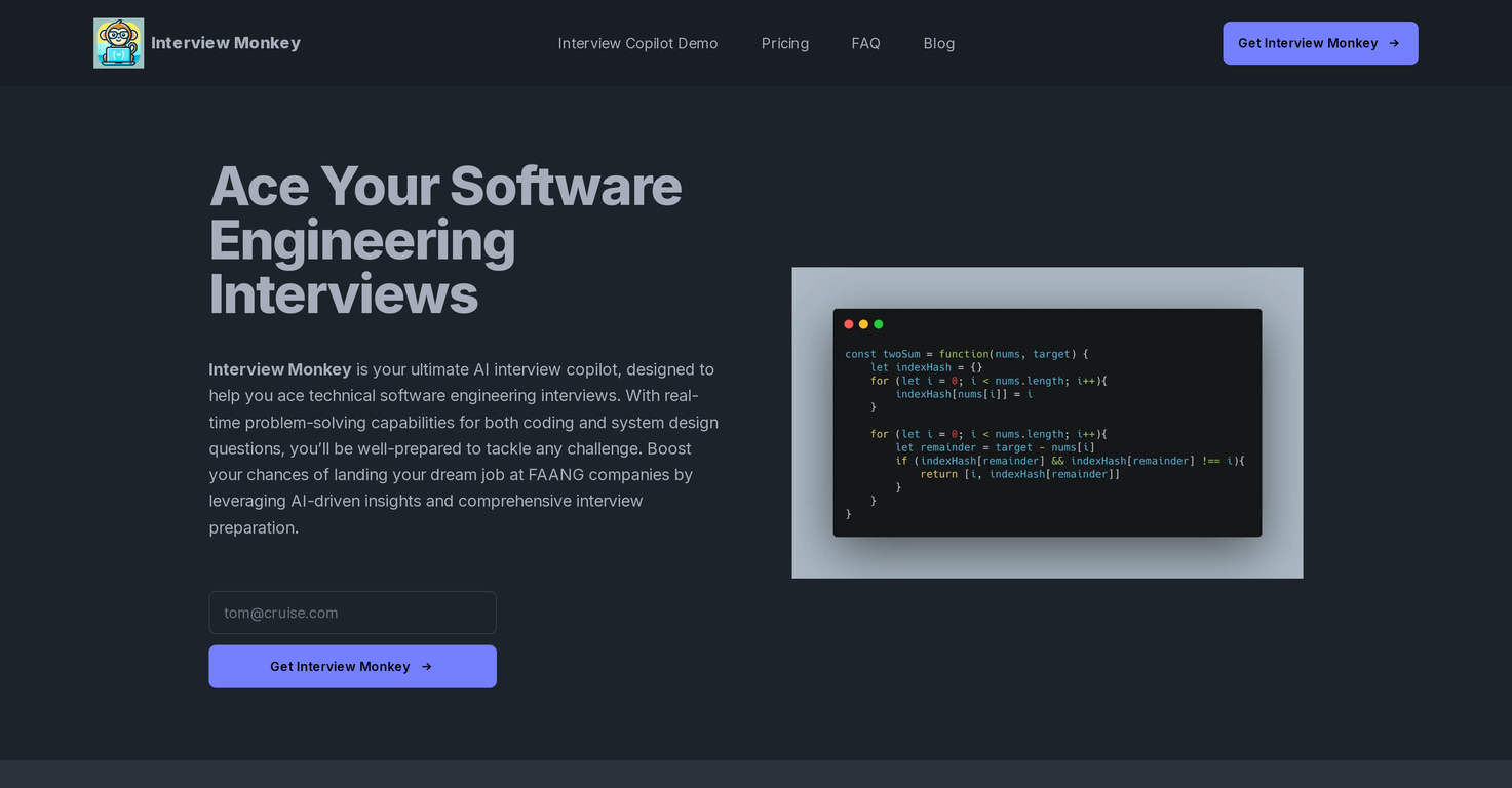 InterviewMonkey screenshot