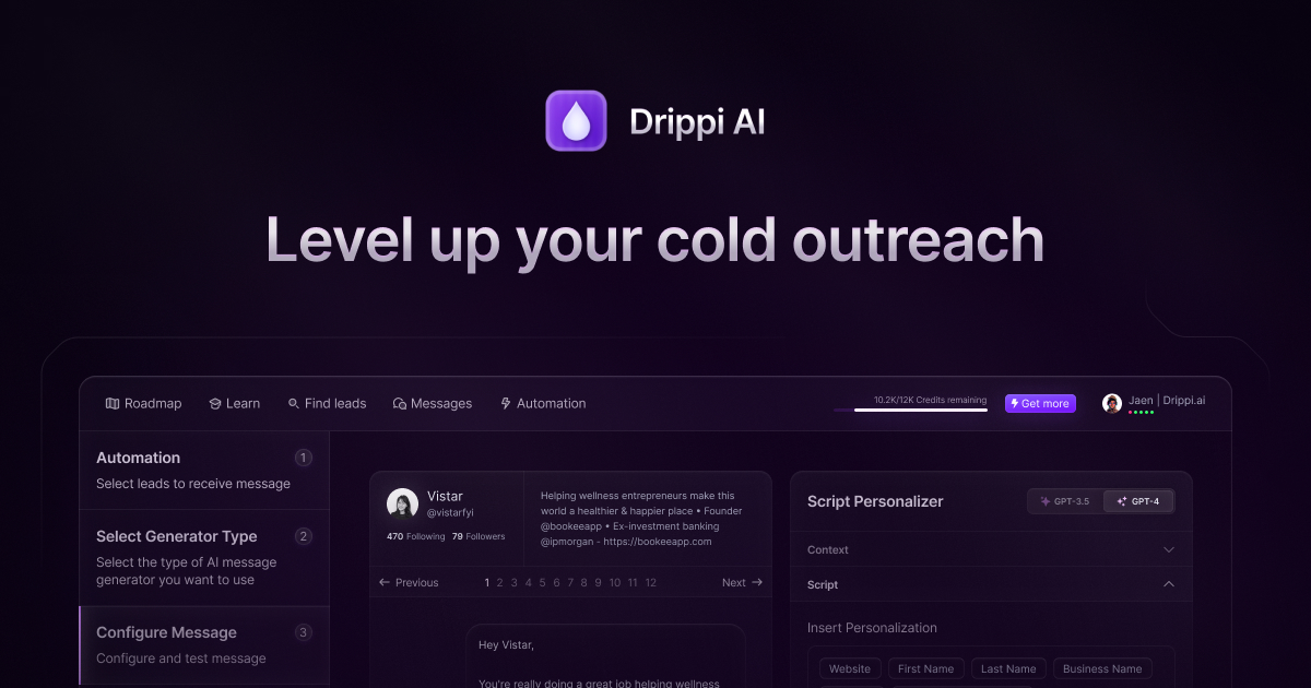 Drippi.ai screenshot