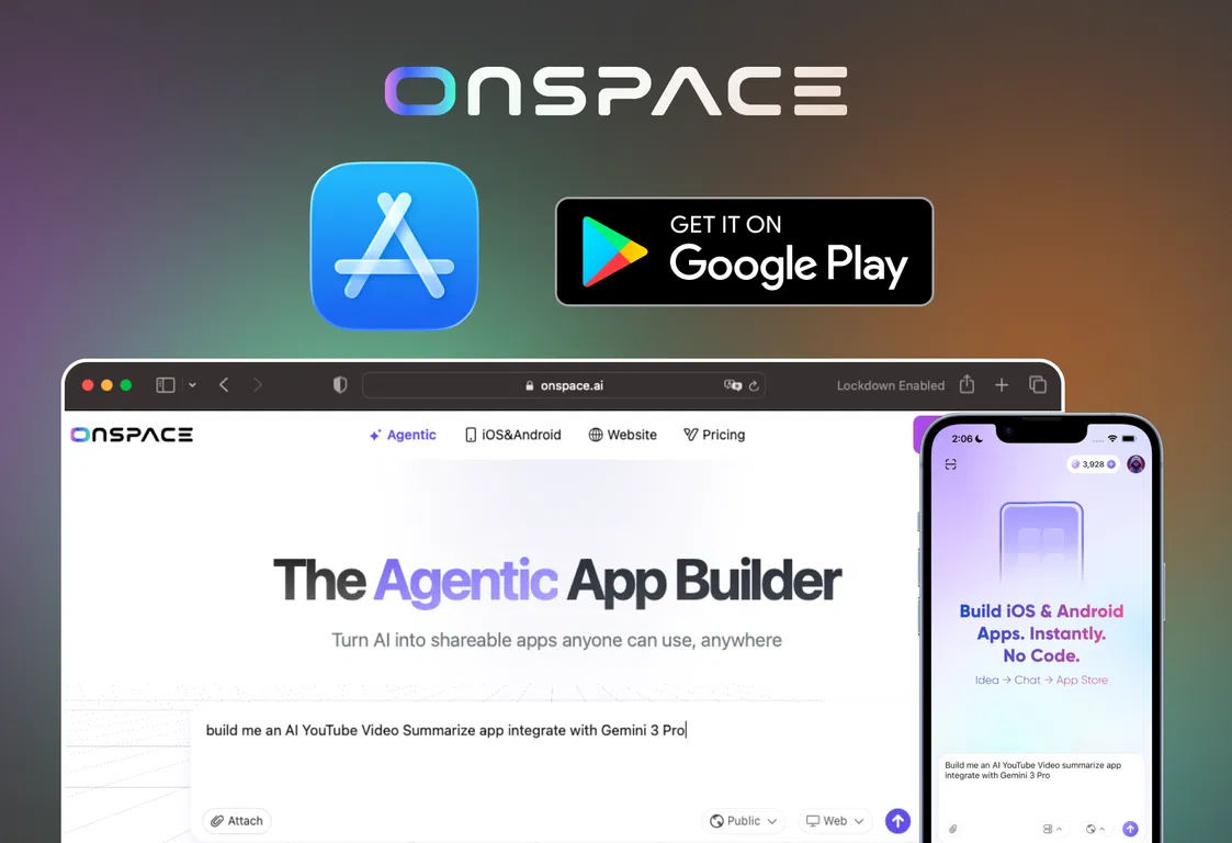OnSpace.AI - The Agentic App Builder screenshot