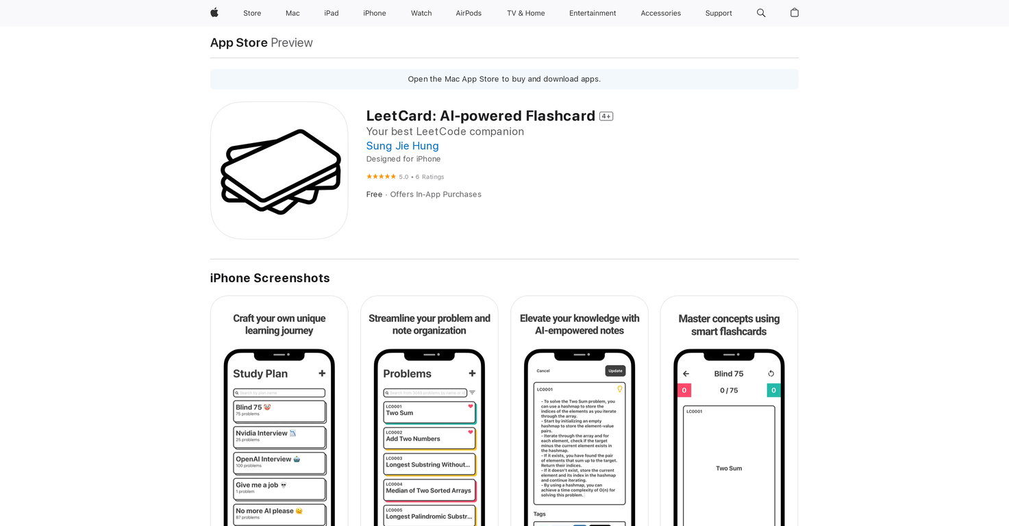 LeetCard screenshot