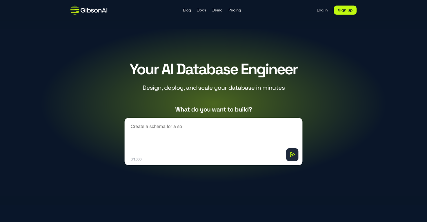 GibsonAI screenshot