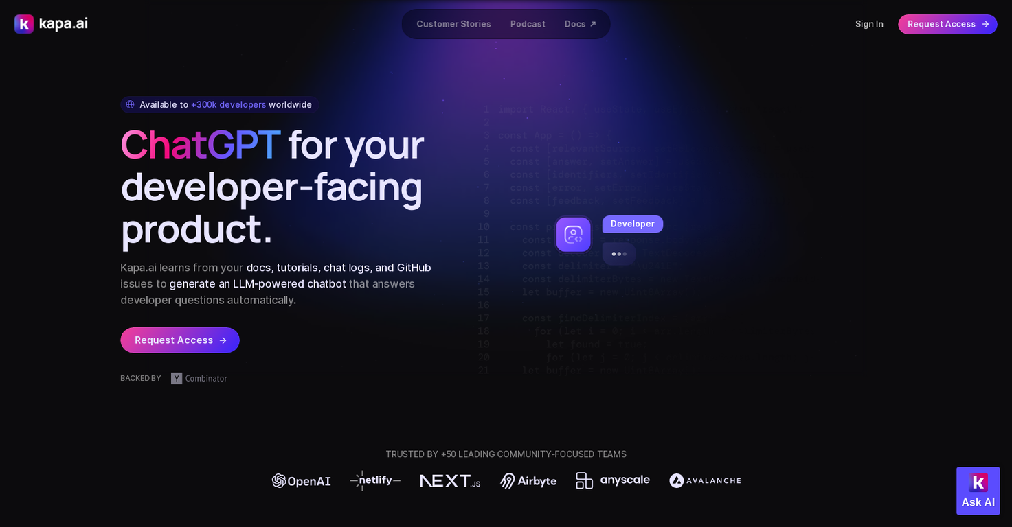 Kapa.ai screenshot