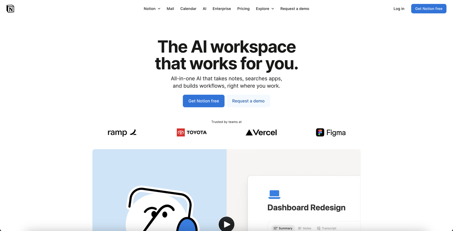 Notion AI screenshot