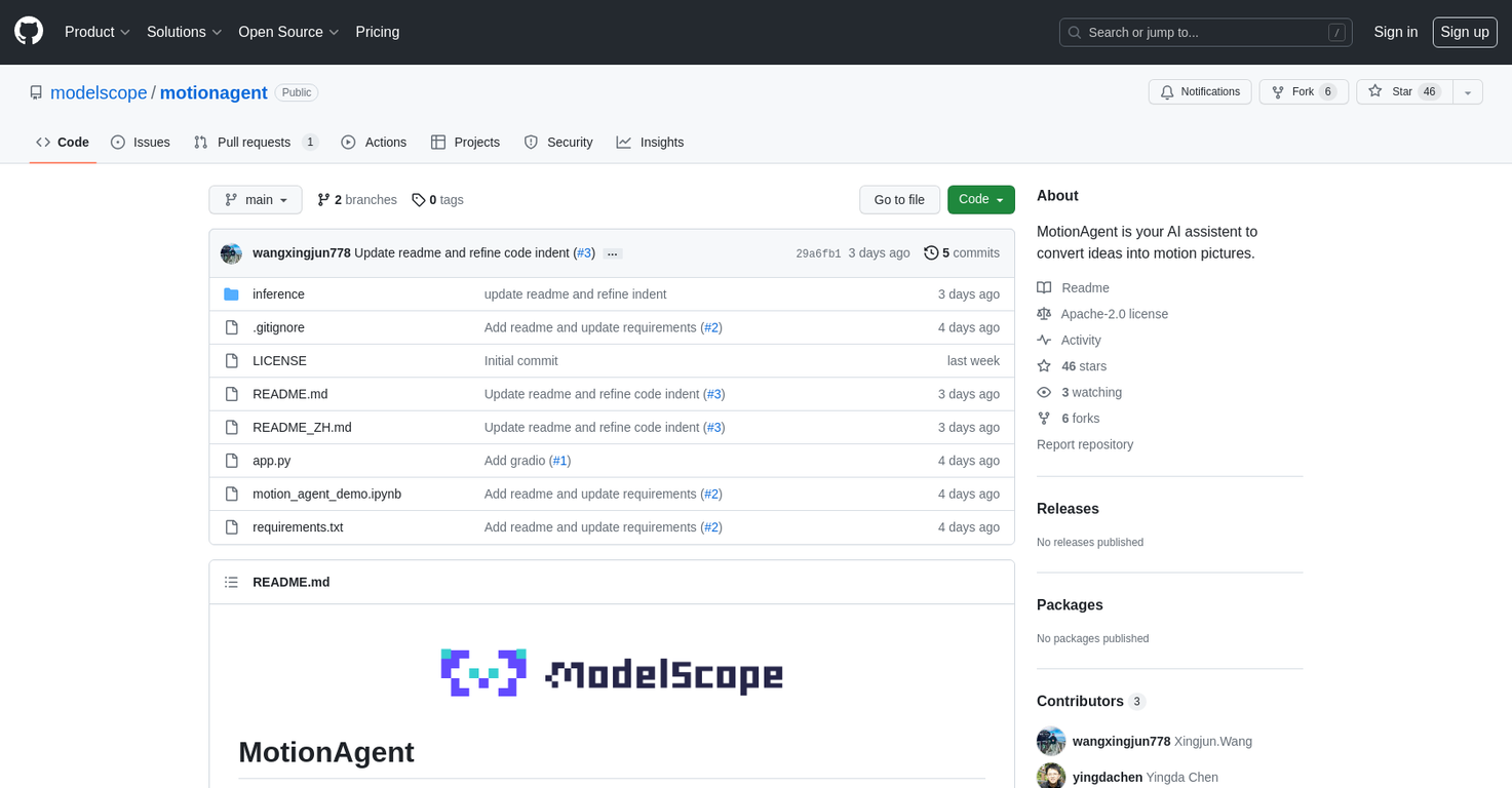 Motionagent screenshot