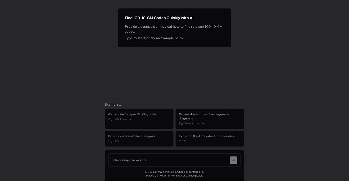ICD AI screenshot