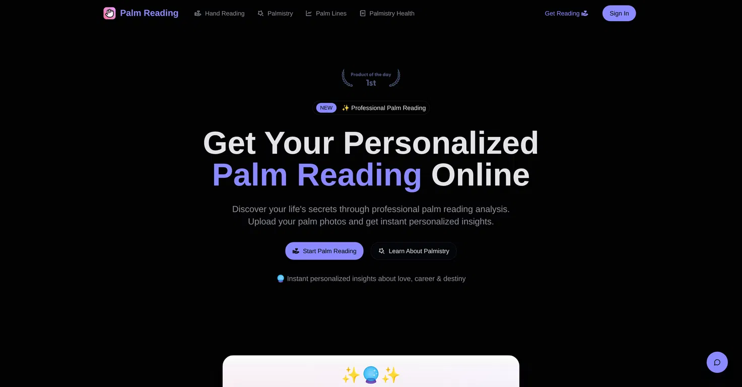 Palm Reading.app screenshot