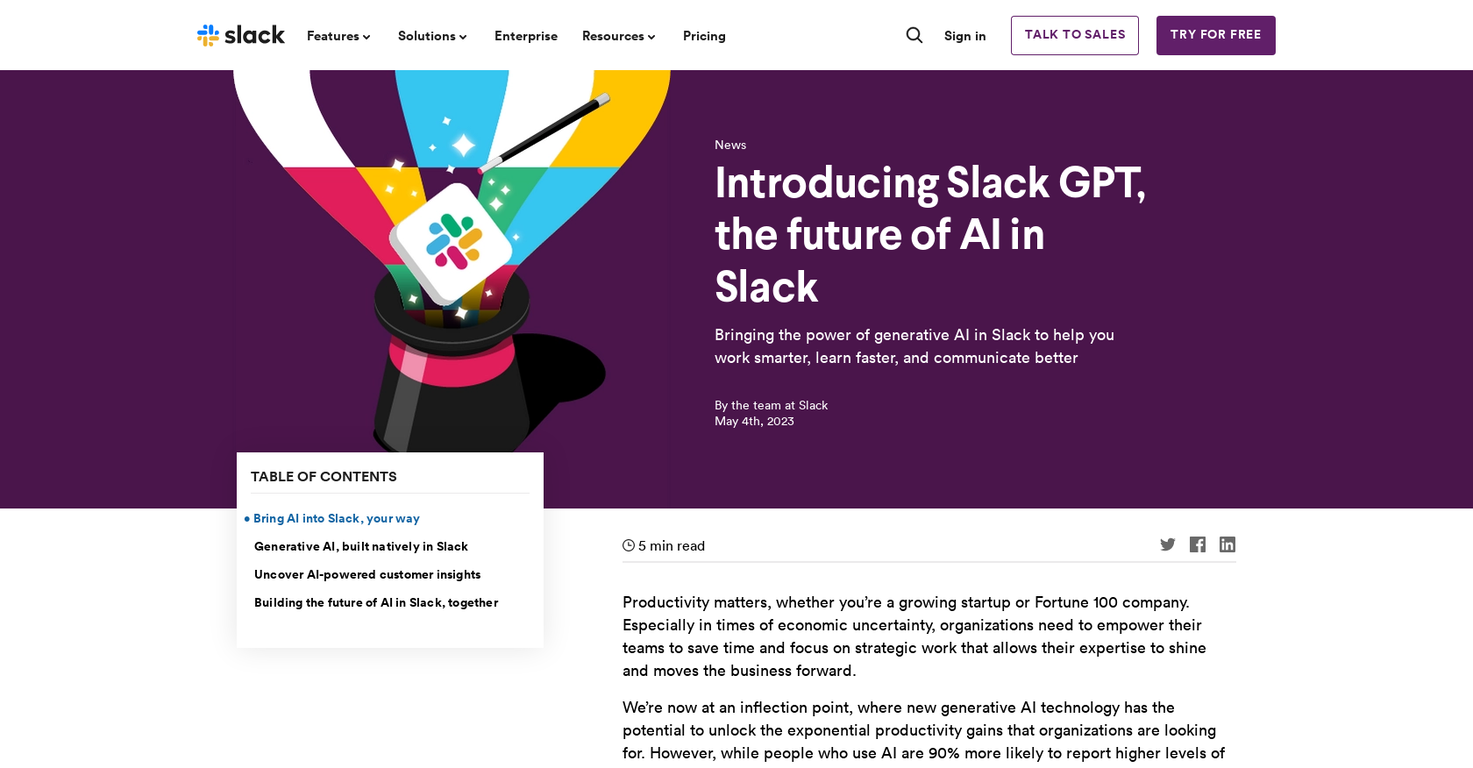 Slack GPT screenshot