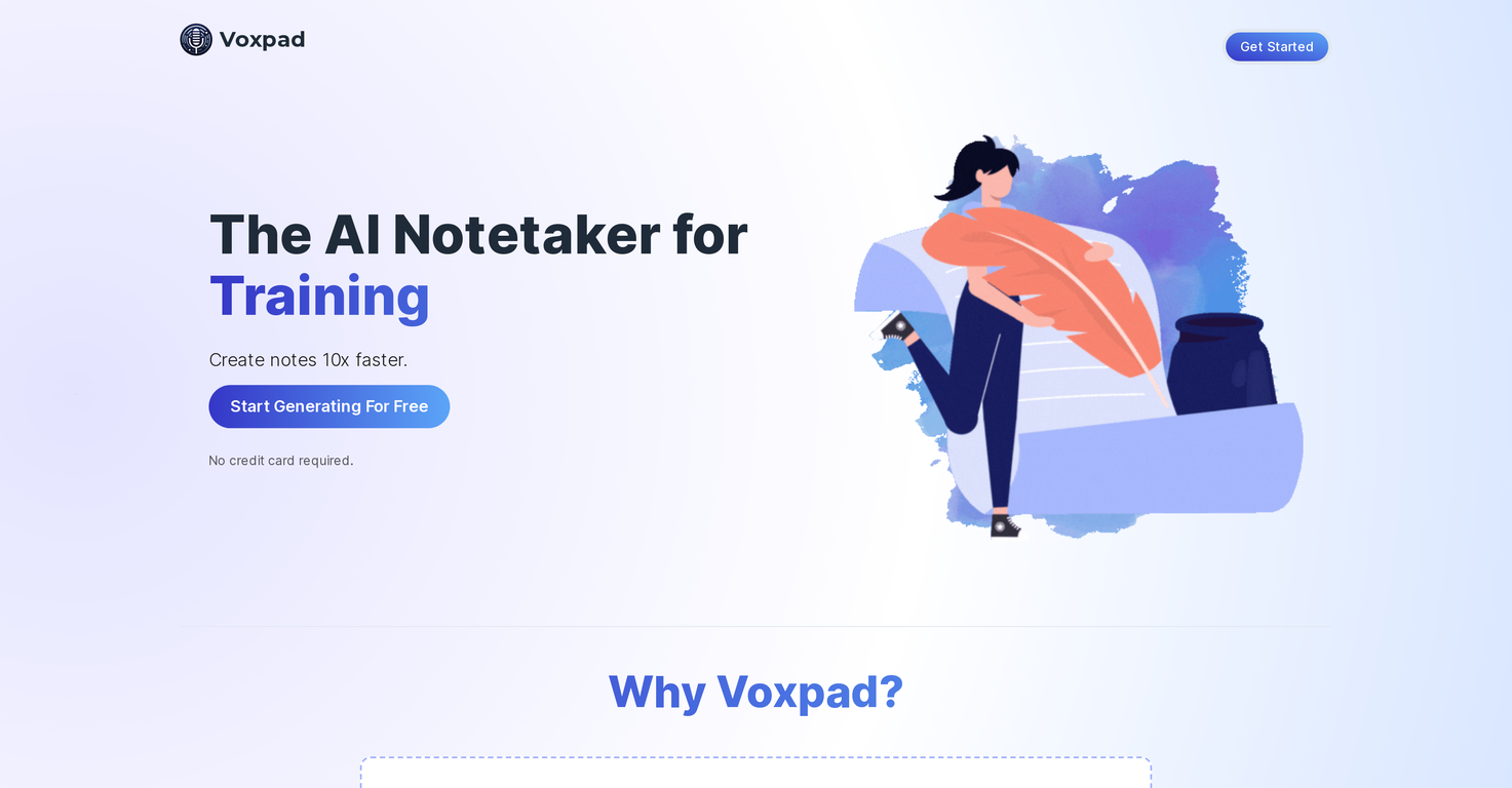 Voxpad screenshot