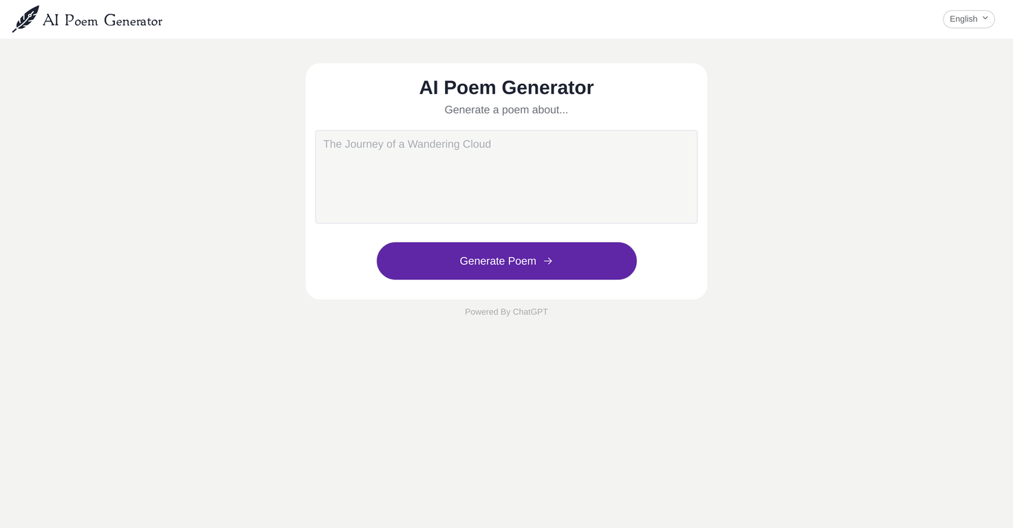 PoemGeneratorAI screenshot