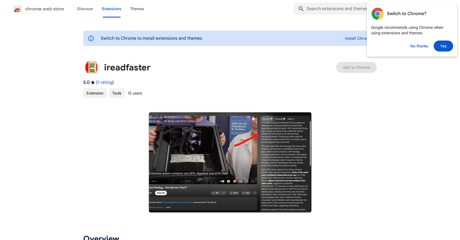 Ireadfaster screenshot