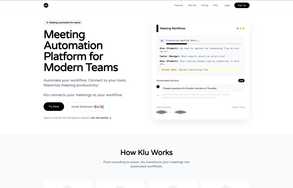 Klu AI screenshot
