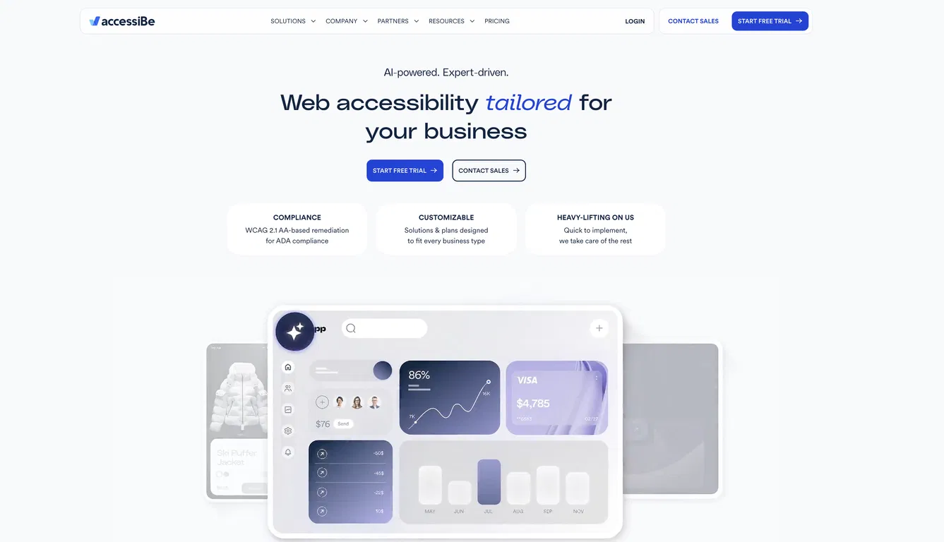 accessiBe screenshot