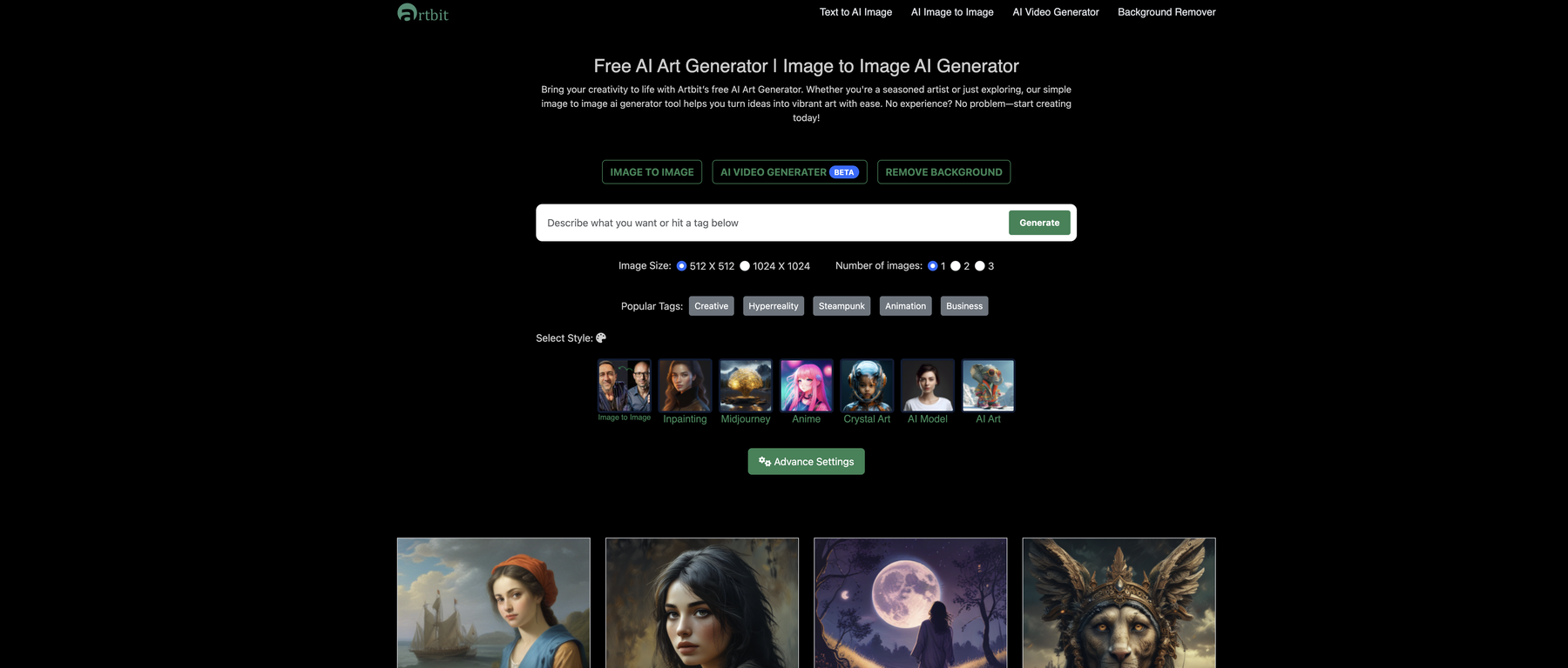 Artbit screenshot