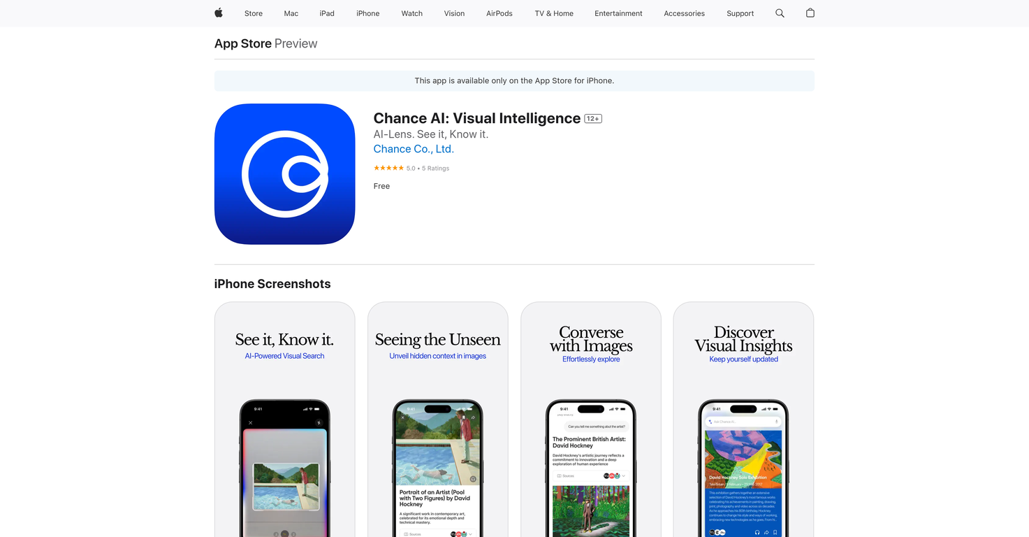 Chance AI: Visual Intelligence screenshot