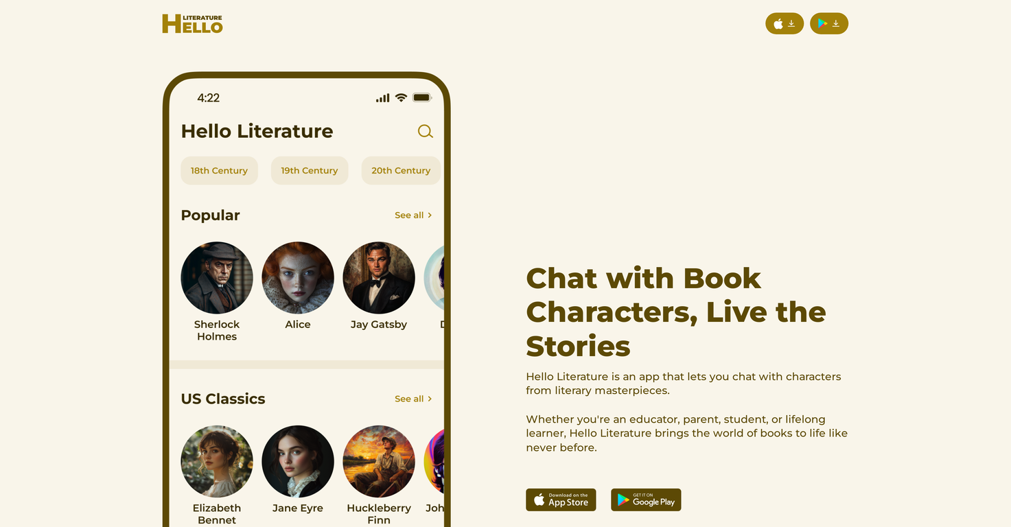 Hello Literature screenshot
