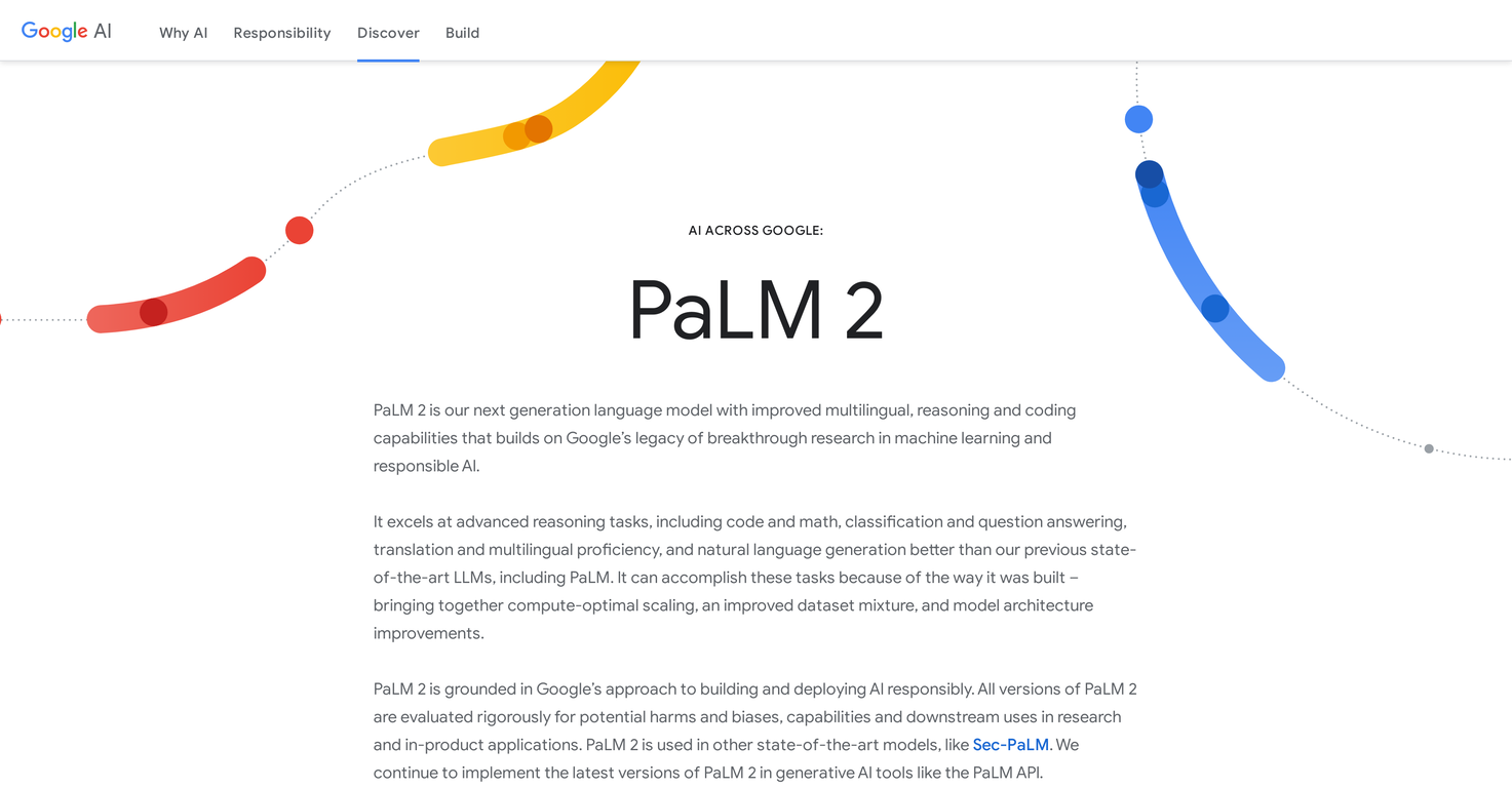 PaLM 2 screenshot