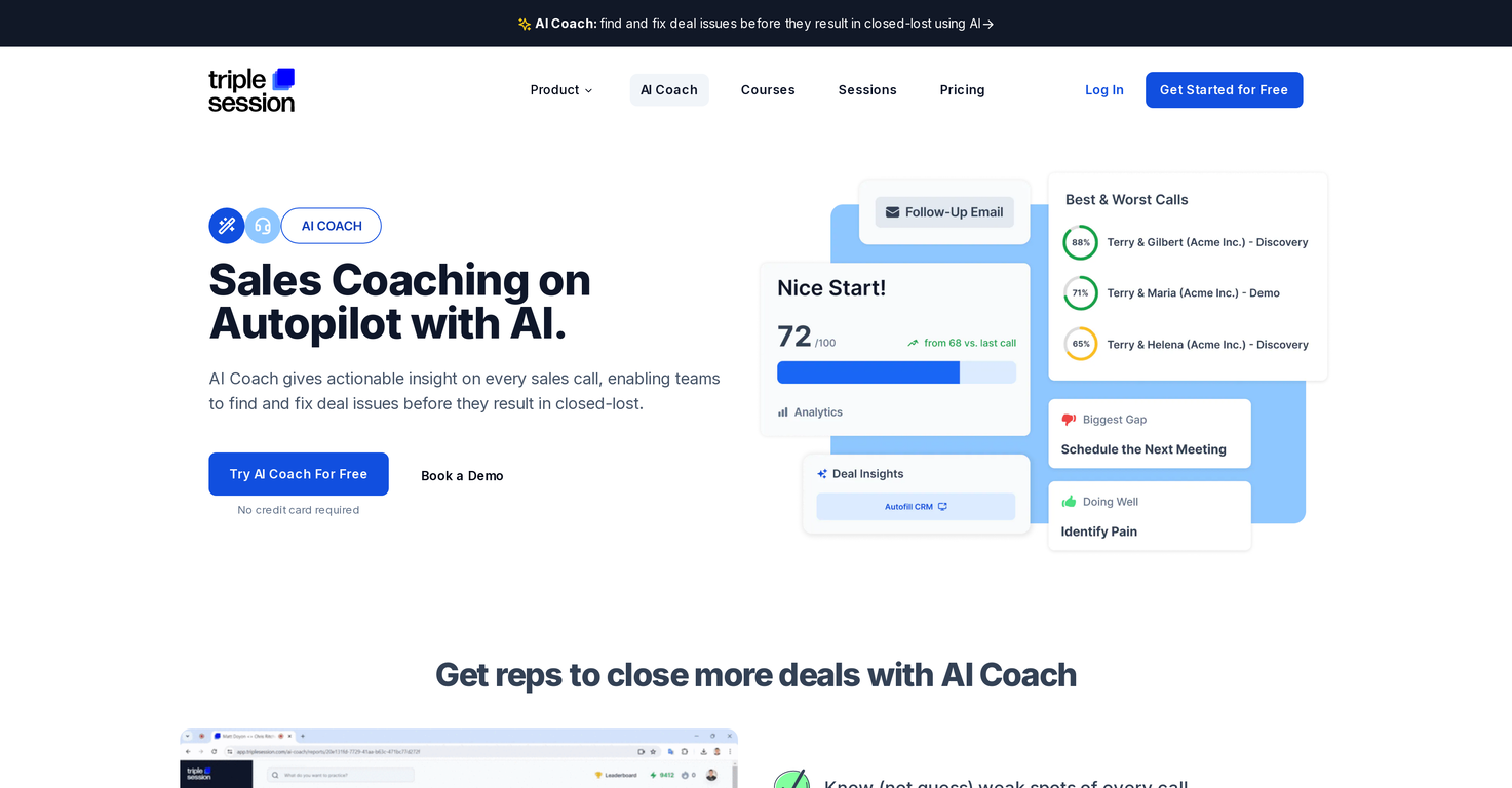 Triple Session - AI Coach screenshot