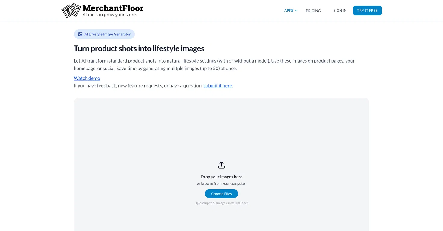 Merchant Floor | Product Images screenshot