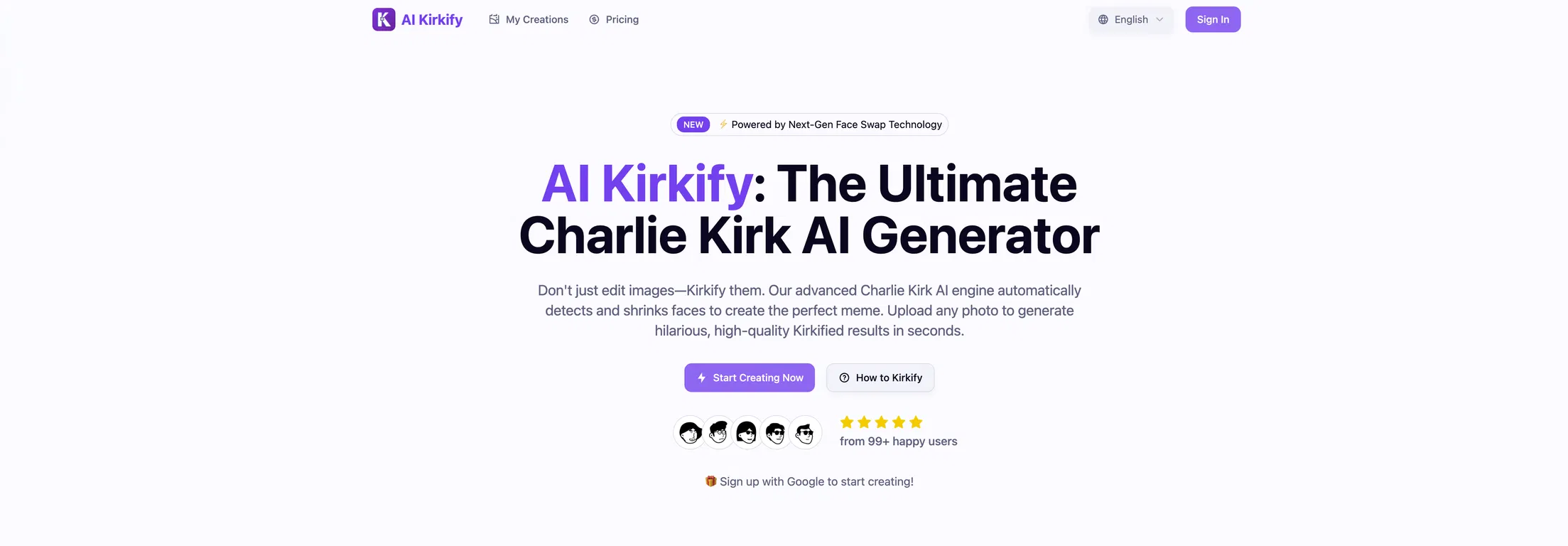 AI Kirkify Meme Generator screenshot