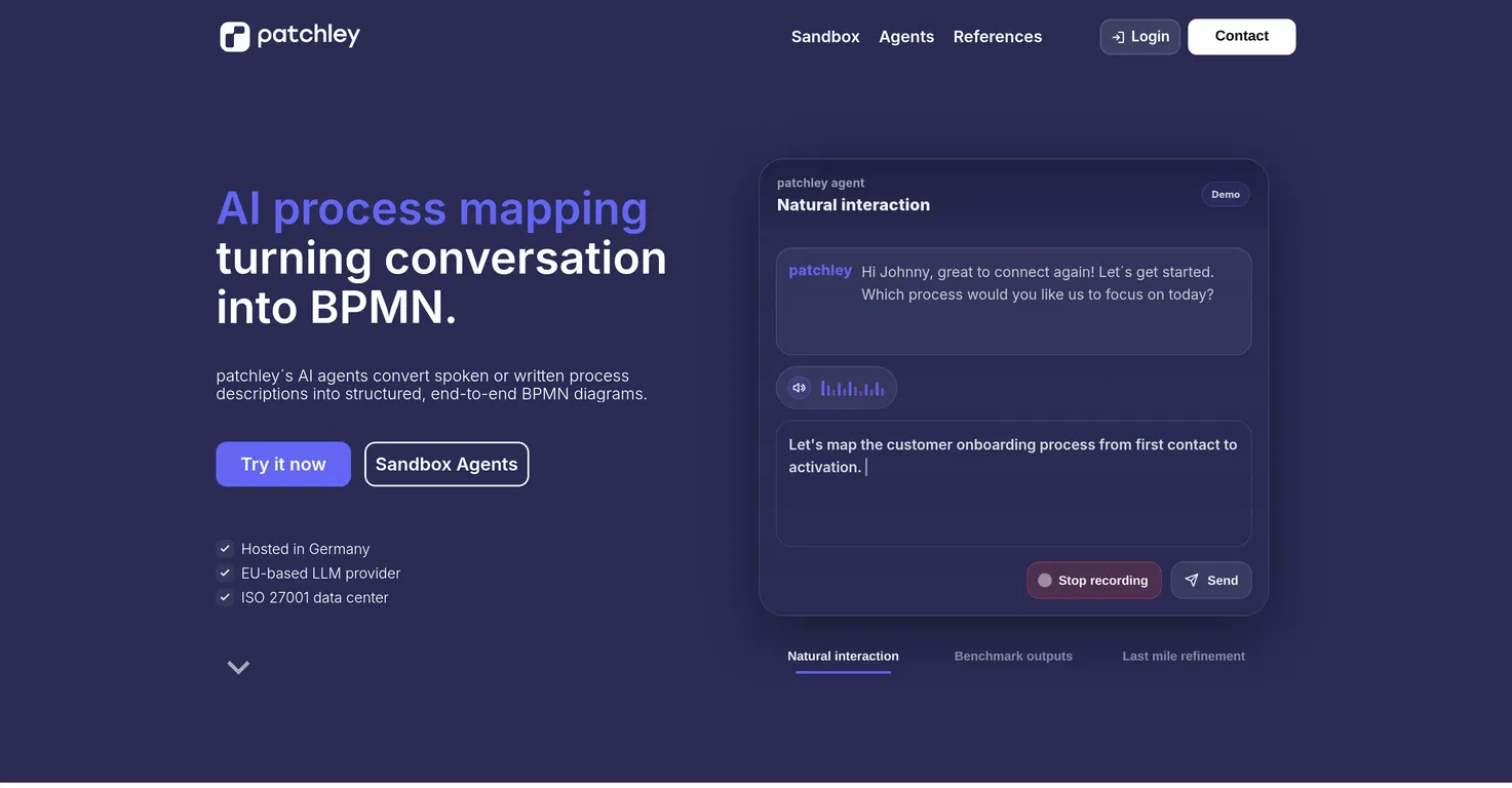 patchley | BPMN AI Generator screenshot